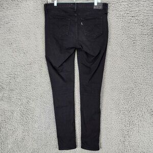 Levis Jeans Womens 31 Black 711 Premium Big E Stretch Denim Skinny